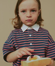 THE SHOP TK  | 【100-140】【BIGシルエット】レトロボーダーラガーTシャツ(ポロシャツ)