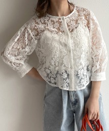 w closet | チュール刺繍2WAYブラウス(シャツ/ブラウス)