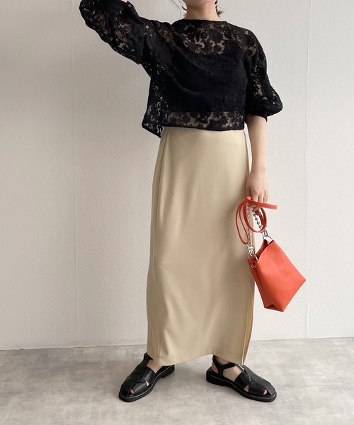 w closet（ダブルクローゼット）の「チュール刺繍2WAYブラウス（シャツ/ブラウス・レディース・ブラック/オフホワイト・FREE）」の9枚目の写真