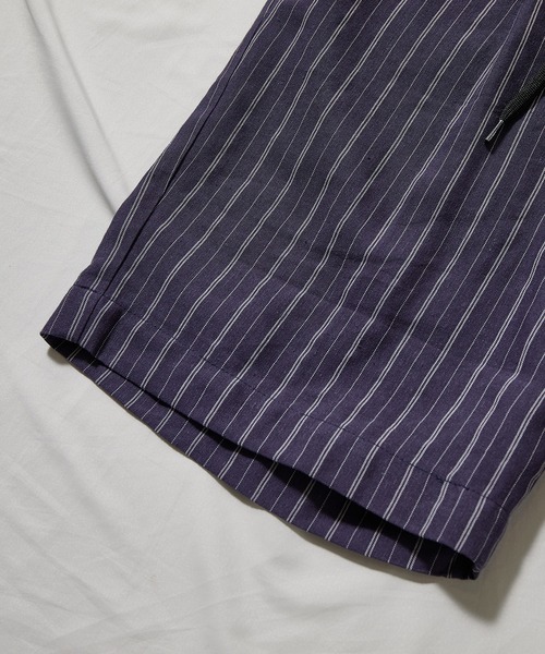 UNION STATION（ユニオンステーション）の「綿麻ストライプショートパンツ（その他パンツ・メンズ・ネイビー/オフホワイト/レンガ・M/L）」の8枚目の写真