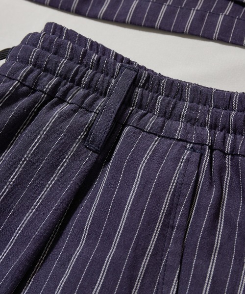 UNION STATION（ユニオンステーション）の「綿麻ストライプショートパンツ（その他パンツ・メンズ・ネイビー/オフホワイト/レンガ・M/L）」の9枚目の写真