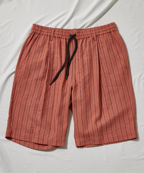 UNION STATION（ユニオンステーション）の「綿麻ストライプショートパンツ（その他パンツ・メンズ・ネイビー/オフホワイト/レンガ・M/L）」の12枚目の写真