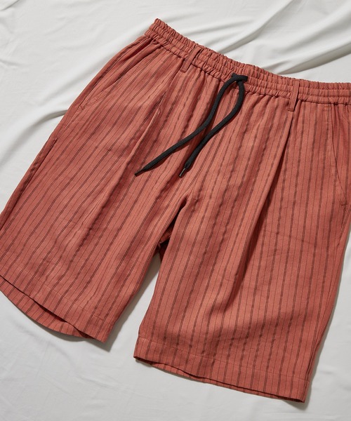 UNION STATION（ユニオンステーション）の「綿麻ストライプショートパンツ（その他パンツ・メンズ・ネイビー/オフホワイト/レンガ・M/L）」の13枚目の写真