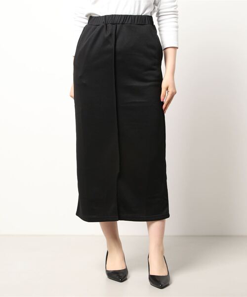 KOBE LETTUCE（コウベレタス）の「センタースリットスウェットタイトスカート（スカート・レディース・ブラック系1/ホワイト系1/グレー/イエロー系1/ホワイト系/イエロー/グレー系1/ブラック・2/1）」の5枚目の写真