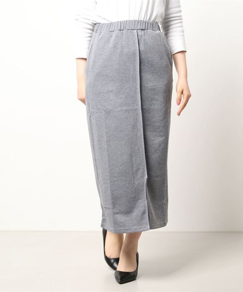 KOBE LETTUCE（コウベレタス）の「センタースリットスウェットタイトスカート（スカート・レディース・ブラック系1/ホワイト系1/グレー/イエロー系1/ホワイト系/イエロー/グレー系1/ブラック・2/1）」の7枚目の写真