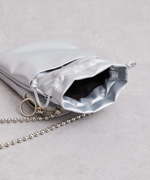 CIAOPANIC TYPY（チャオパニックティピー）の「ボールチェーンダブルポケットショルダー（ショルダーバッグ・レディース・ブラック/シルバー/イエロー/アイボリー・ONE SIZE）」の14枚目の写真