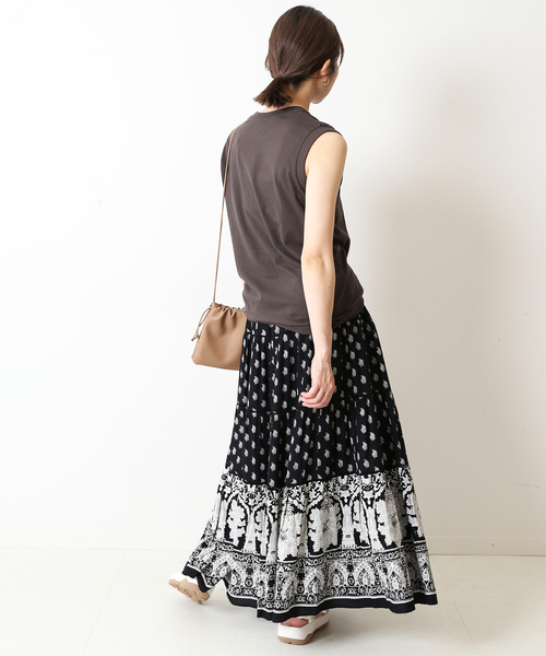インドパネルプリントティアードスカート（スカート）｜SLOBE