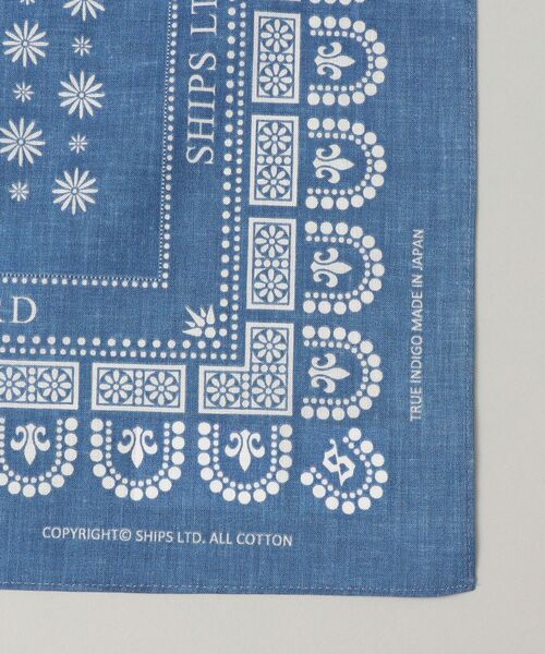 SHIPS（シップス）の「SHIPS: インディゴ スタンダード バンダナ（バンダナ/スカーフ・メンズ・ネイビー/ダークブルー/ロイヤルブルー/ブルー/コバルトブルー・ONE SIZE）」の6枚目の写真