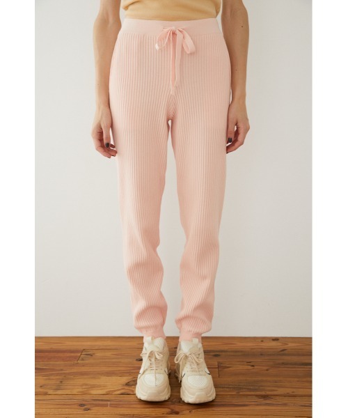 SLY（スライ）の「Sly Skin KNIT PT ニット パンツ ジョガーパンツ（ルームウェア/パジャマ・レディース・ピンク/グレー・2/1）」の8枚目の写真