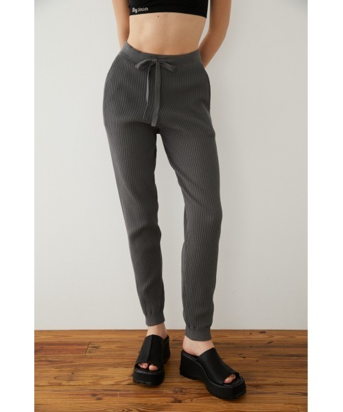 SLY（スライ）の「Sly Skin KNIT PT ニット パンツ ジョガーパンツ（ルームウェア/パジャマ・レディース・ピンク/グレー・2/1）」の16枚目の写真