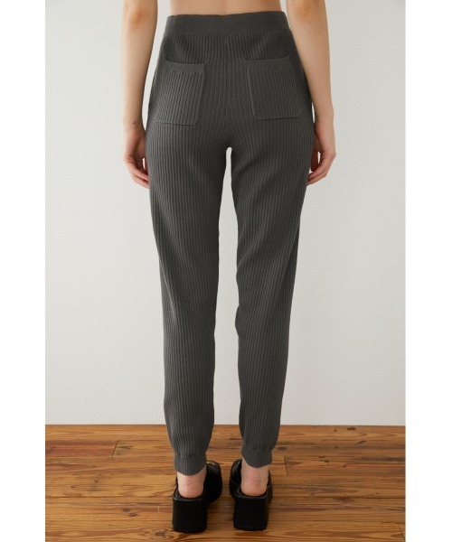 SLY（スライ）の「Sly Skin KNIT PT ニット パンツ ジョガーパンツ（ルームウェア/パジャマ・レディース・ピンク/グレー・2/1）」の5枚目の写真