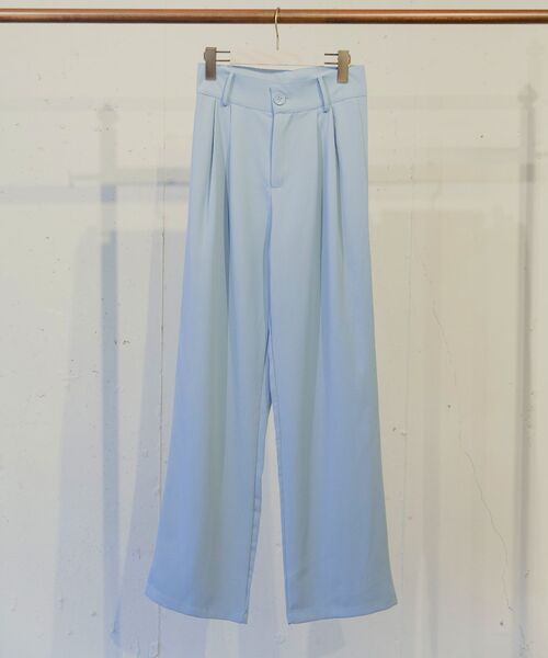 Kari & lili(カウリアンドリィリィ)の「collor tuck pants(その他パンツ・レディース・ライトブルー/ライトグリーン/ライトピンク・MEDIUM/LARGE)」の1枚目の写真