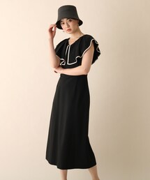 OPAQUE.CLIP | 配色フリルカラーワンピース(ワンピース)