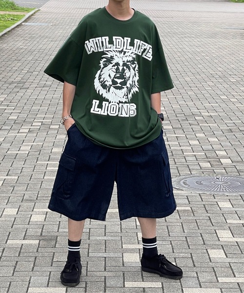 kutir(クティール)の「カレッジロゴライオンTシャツ(Tシャツ/カットソー・メンズ・ブラック/オフホワイト/グリーン・MEDIUM/LARGE)」の22枚目の写真