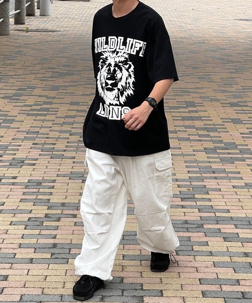 kutir(クティール)の「カレッジロゴライオンTシャツ(Tシャツ/カットソー・メンズ・ブラック/オフホワイト/グリーン・MEDIUM/LARGE)」の13枚目の写真