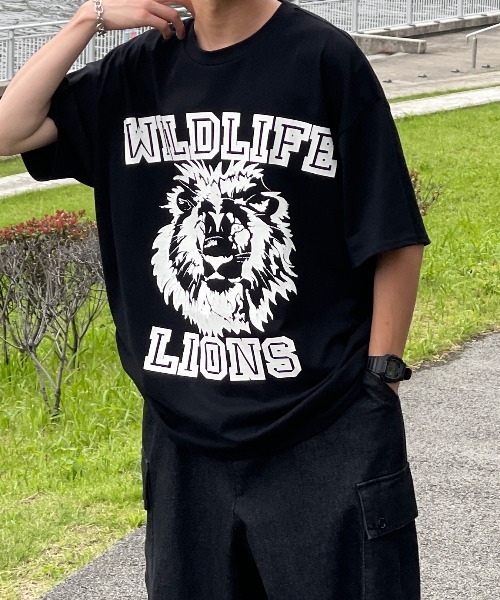 kutir(クティール)の「カレッジロゴライオンTシャツ(Tシャツ/カットソー・メンズ・ブラック/オフホワイト/グリーン・MEDIUM/LARGE)」の18枚目の写真