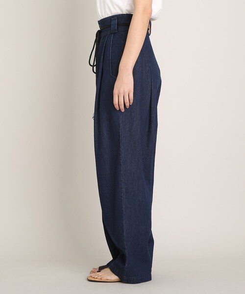 THE SHOP TK (ザ ショップ ティーケー )の「◆ハイウエストワイドデニム(デニムパンツ・レディース・ネイビー・12/11)」の8枚目の写真