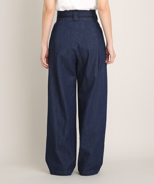 THE SHOP TK (ザ ショップ ティーケー )の「◆ハイウエストワイドデニム(デニムパンツ・レディース・ネイビー・12/11)」の5枚目の写真