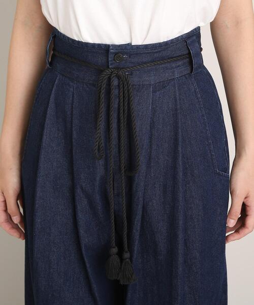 THE SHOP TK (ザ ショップ ティーケー )の「◆ハイウエストワイドデニム(デニムパンツ・レディース・ネイビー・12/11)」の11枚目の写真