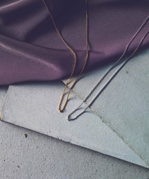 and cloud | Grayscale Black-Gray Diamond Necklace(ネックレス)