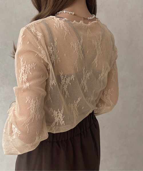 apres jour clair（アプレジュールクレア）の「【apres jour clair】レーストップス【ZOZOTOWN限定アイテム】（Tシャツ/カットソー・レディース・アイボリー/ベージュ・フリー/X-LARGE）」の5枚目の写真