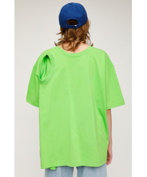 SLY(スライ)の「MANY WAY BIG T/SH ビッグ Tシャツ(Tシャツ/カットソー・レディース・ホワイト/グリーン/ブラック・FREE)」の10枚目の写真