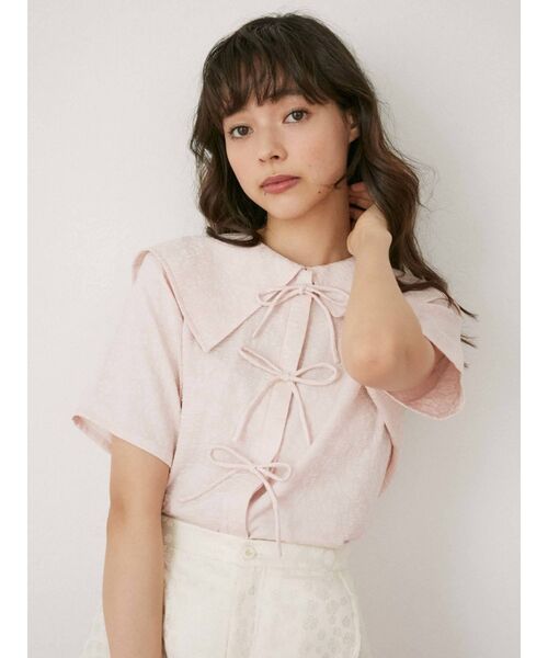 merry jenny（メリージェニー）の「flowerリボンブラウス（シャツ/ブラウス・レディース・アイボリー/ブラック/ピンク・FREE）」の17枚目の写真