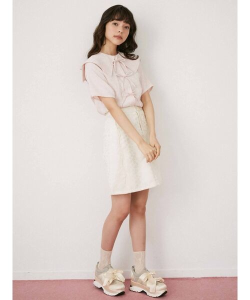 merry jenny（メリージェニー）の「flowerリボンブラウス（シャツ/ブラウス・レディース・アイボリー/ブラック/ピンク・FREE）」の21枚目の写真