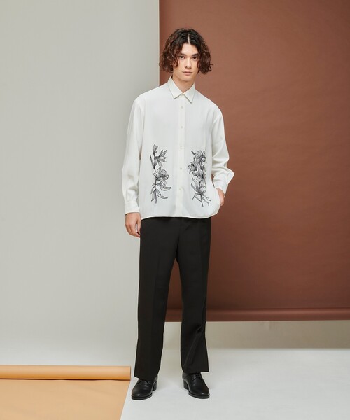 tk.TAKEO KIKUCHI（ティーケータケオキクチ）の「◆ワンタックストレートスリットパンツ（その他パンツ・メンズ・ブラック/オフホワイト・01/02/03）」の19枚目の写真