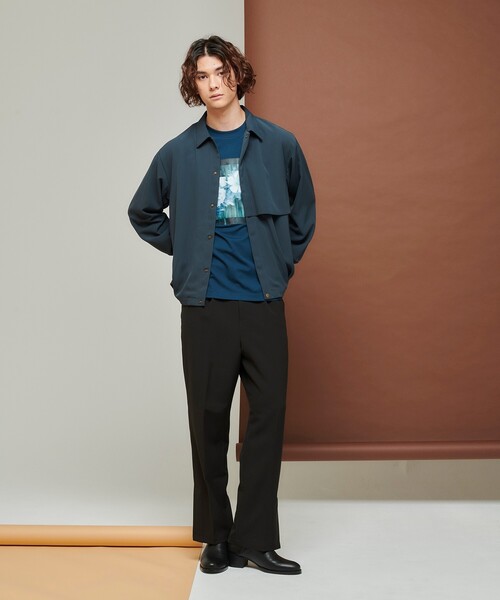 tk.TAKEO KIKUCHI（ティーケータケオキクチ）の「◆ワンタックストレートスリットパンツ（その他パンツ・メンズ・ブラック/オフホワイト・01/02/03）」の14枚目の写真