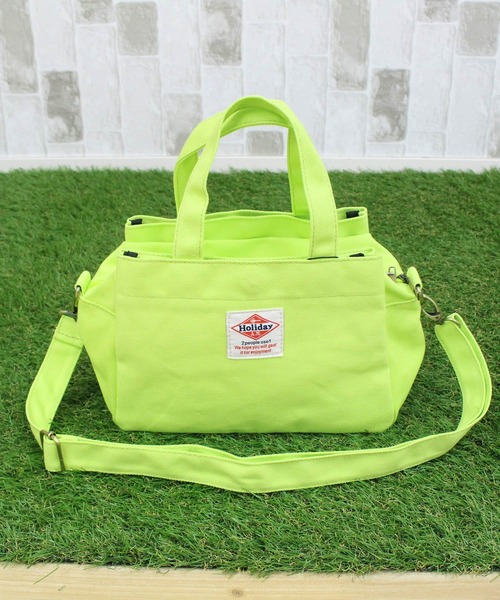 TopIsm（トップイズム）の「2WAY キャンバス ゴルフミニカートバッグ（ゴルフグッズ・メンズ・ブルー/モカ/ネイビー/アイボリー/イエロー/ブラック/カーキ/パープル/グレー/スミクロ/ネイビー系1/グリーン/グリーン系1・FREE）」の8枚目の写真