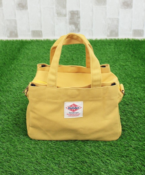 TopIsm（トップイズム）の「2WAY キャンバス ゴルフミニカートバッグ（ゴルフグッズ・メンズ・ブルー/モカ/ネイビー/アイボリー/イエロー/ブラック/カーキ/パープル/グレー/スミクロ/ネイビー系1/グリーン/グリーン系1・FREE）」の13枚目の写真