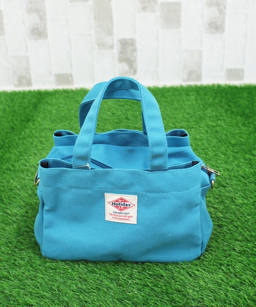 TopIsm（トップイズム）の「2WAY キャンバス ゴルフミニカートバッグ（ゴルフグッズ・メンズ・ブルー/モカ/ネイビー/アイボリー/イエロー/ブラック/カーキ/パープル/グレー/スミクロ/ネイビー系1/グリーン/グリーン系1・FREE）」の10枚目の写真