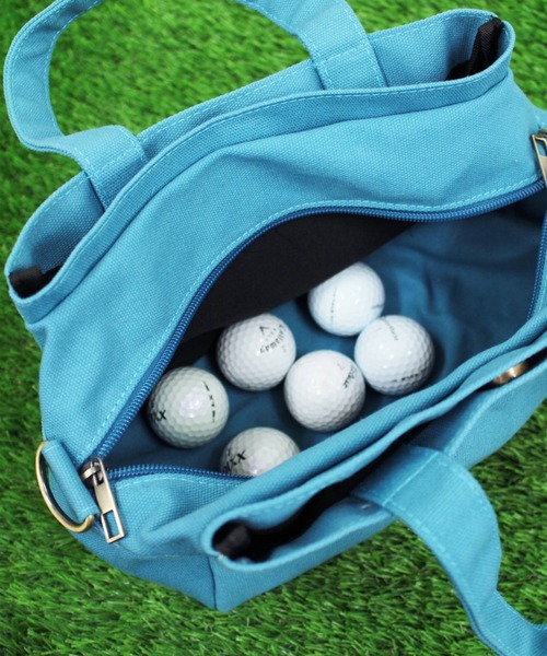 TopIsm（トップイズム）の「2WAY キャンバス ゴルフミニカートバッグ（ゴルフグッズ・メンズ・ブルー/モカ/ネイビー/アイボリー/イエロー/ブラック/カーキ/パープル/グレー/スミクロ/ネイビー系1/グリーン/グリーン系1・FREE）」の15枚目の写真
