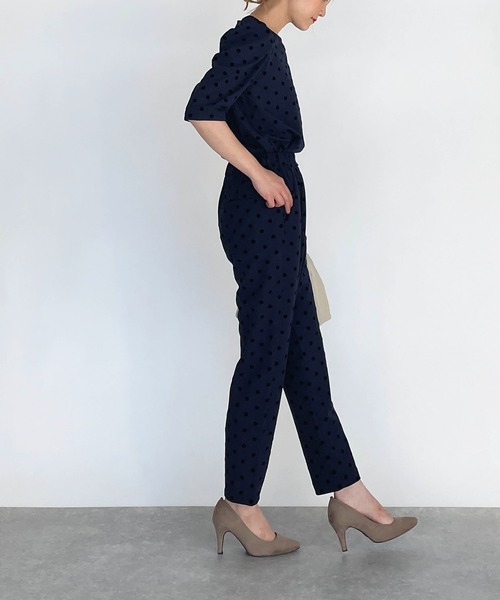 PICCIN（ピッチン）の「フロッキードットタック袖プルオーバー（Tシャツ/カットソー・レディース・ブラック/ネイビー・M）」の9枚目の写真