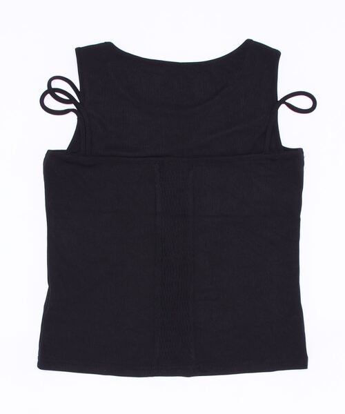 JUMELLE(ジュメロ)の「リブタンクトップ(タンクトップ・レディース・アイボリー/ピンク/ブラック・FREE)」の6枚目の写真