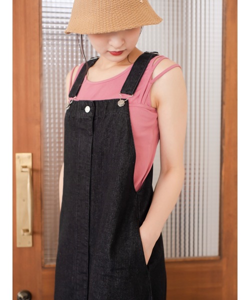 JUMELLE(ジュメロ)の「リブタンクトップ(タンクトップ・レディース・アイボリー/ピンク/ブラック・FREE)」の9枚目の写真