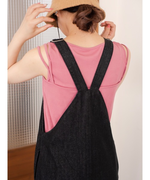 JUMELLE(ジュメロ)の「リブタンクトップ(タンクトップ・レディース・アイボリー/ピンク/ブラック・FREE)」の5枚目の写真