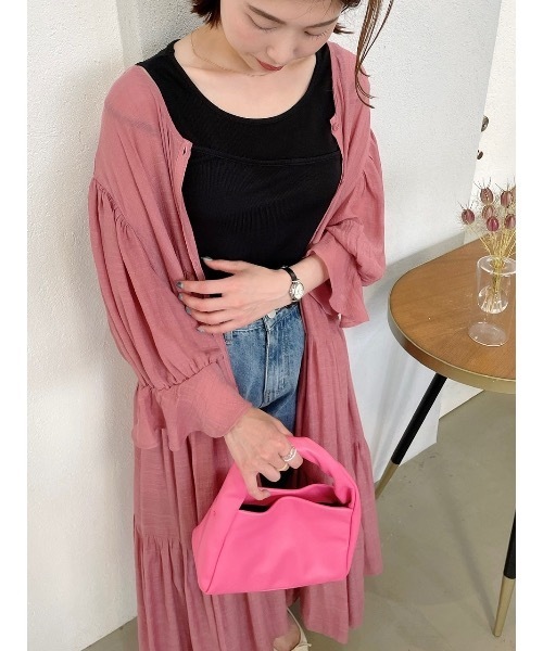 JUMELLE(ジュメロ)の「リブタンクトップ(タンクトップ・レディース・アイボリー/ピンク/ブラック・FREE)」の8枚目の写真