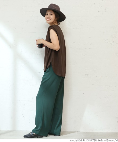 coca（coca）（コカ）の「接触冷感タックブラウス（シャツ/ブラウス・レディース・ブラック/ブラウン・M/L）」の9枚目の写真