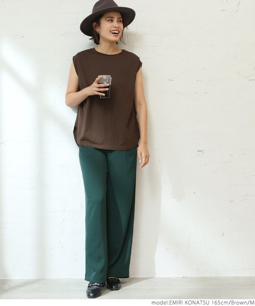 coca（coca）（コカ）の「接触冷感タックブラウス（シャツ/ブラウス・レディース・ブラック/ブラウン・M/L）」の12枚目の写真