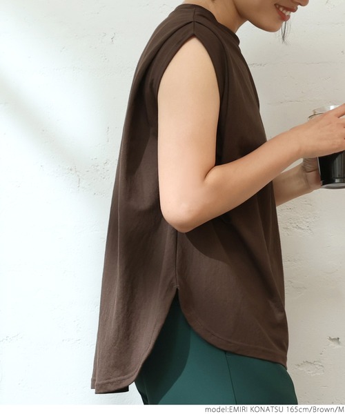 coca（coca）（コカ）の「接触冷感タックブラウス（シャツ/ブラウス・レディース・ブラック/ブラウン・M/L）」の13枚目の写真