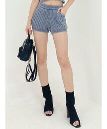 【セットアップ着用可】ブリーチニット ショートパンツ