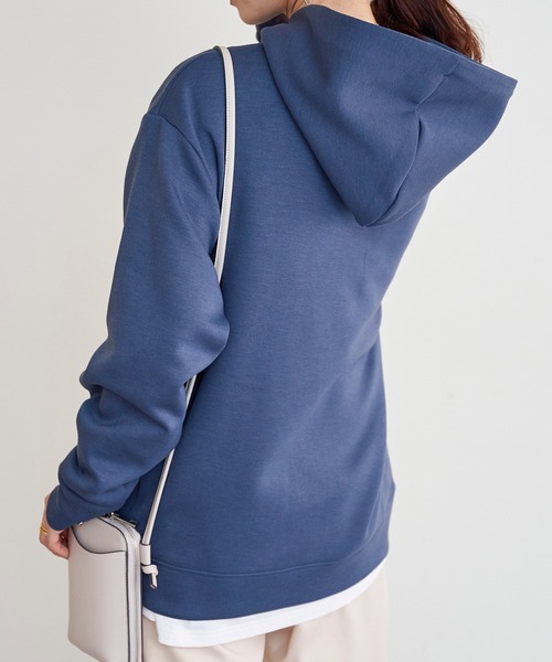 DISCOAT(ディスコート)の「ライトダンボールパーカー(パーカー・レディース・ブラック/モカ/ダークブルー/グレイッシュベージュ・MEDIUM/LARGE)」の12枚目の写真