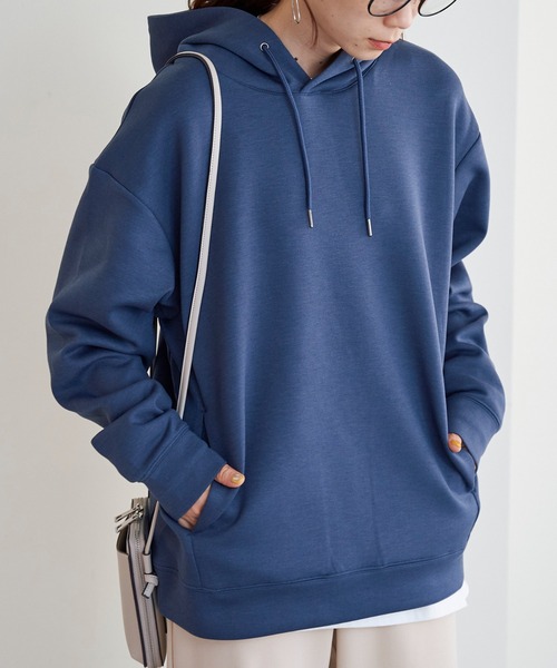 DISCOAT(ディスコート)の「ライトダンボールパーカー(パーカー・レディース・ブラック/モカ/ダークブルー/グレイッシュベージュ・MEDIUM/LARGE)」の15枚目の写真