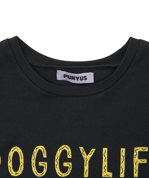 PUNYUS（プニュズ）の「DOGGYLIFEノースリーブTシャツ（Tシャツ/カットソー・レディース・ブラック/ベージュ/ライム・3/4）」の8枚目の写真