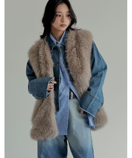 Re:EDIT（リエディ）の「[2025AW COLLECTION][販売枚数1.5万枚突破]フォーファーミドルベスト（ベスト・レディース・ブラック/アイボリー/モカ/グレイッシュベージュ・MEDIUM/LARGE）」の22枚目の写真