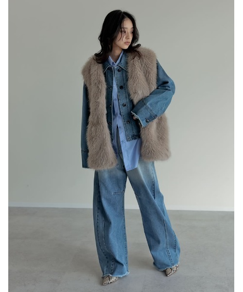 【美品】JULY NINE ファーベスト　Mサイズ july nine ファーベスト M サイズ july nine ファーベストM サイズ