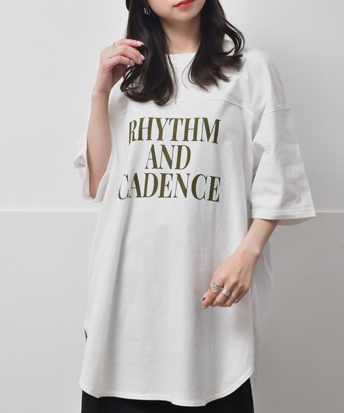RETRO GIRL(レトロガール)の「ロゴルーズTee(Tシャツ/カットソー・レディース・ホワイト/ナチュラル/チャコールグレー・FREE)」の1枚目の写真