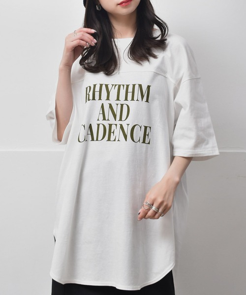 RETRO GIRL(レトロガール)の「ロゴルーズTee(Tシャツ/カットソー・レディース・ホワイト/ナチュラル/チャコールグレー・FREE)」の4枚目の写真